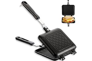 ZOOFOX Sandwichmaker, antihaftbeschichtet, gegrilltes Sandwich und Panini-Maker mit Griff, Toasted Sandwich-Maker aus Aluminium für Zuhause und Küche