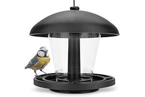 WILDLIFE FRIEND | Mangiatoia Uccellini da Esterno – Da appendere e Riempire di Mangime per Uccelli Selvatici di Piccola Taglia – In Plastica Dura Idrorepellente e Resistente– Dimensioni 17x19x19 cm