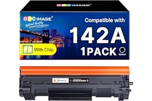 GPC IMAGE 142A mit Chip Tonerkartusche Kompatibel mit HP 142A W1420A 142X W1420X für HP LaserJet MFP M140w Toner LaserJet M110w M110 M140 M139w M139 (1er-Pack Schwarz)