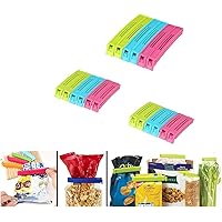 VR 18Pc Plastic Food Snack Bag Pouch Clip Sealer for Keeping Food Fresh for Home, Kitchen, Camping Snack Seal Sealing…