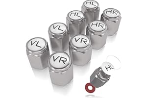 ‎JK TRADE JK Trade® NEU 8X ABS-Kunststoff Ventilkappen Auto zur Reifenmarkierung mit integrierter Dichtung für eingelagerte Winter- & Sommerreifen, Universal, KFZ-Zubehör (Silber V1)