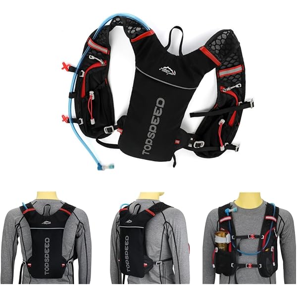 équipement Cyclisme Randonnée XFLYP Sac à Dos Hydratation 5L - Avec Réservoir 2L Sans BPA - Course à Pied, Randonnée, Vélo Sac Hydratation