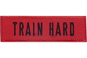 Elitex Training Patch brodé avec velcro Train Hard pour sacs à dos et gilets de cross training et gym