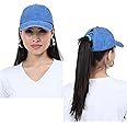 FabSeasons Classic Solid Cotton Ponytail Baseball Cap/Hat for Women & Girls with High Bun Comes with a Ponytail Hole at Back