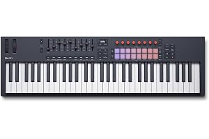 Novation FLkey 2 61 USB MIDI-kontroller-keyboard | USB-C, 61 halvviktade tangenter, 16 pads, faders, 8 kodare, pitch-/modhjul