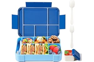 Diboniur Lunch Box, Bento Lunch Box Enfant Adulte, 1330ml Anti-Fuite Boite Repas avec Couverts, Boîte à Lunch pour Micro-onde