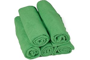 Zestaw 5 Ręczników z Mikrofibry Kavalier ProClean Model Ceramic Smooth - 41 x 41 cm 320 g/m² 80% Poliester 20% Poliamid - Zielony