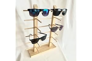ABARNOM Expositor Madera Soporte Gafas, Organizador Gafas de Sol y Óptica [Expositor Gafas], Sunglasses Holder, Expositor Madera Tienda Porta Gafas.