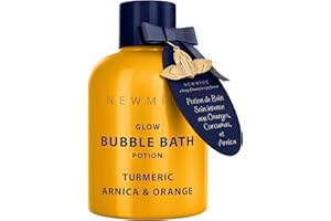 NEW MIUZ Nutritious Bubble Bath - Luxury Long Lasting Natural Bubble Foaming - Turmeric Orange Arnica Essential Oil - Skin Healing Moisturizing Relaxing & Stress Relief Self-Care Spa Gift for Christmas