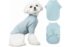 Yoolhamy Pull en polaire pour petit chien, chihuahua, vêtements pour l'automne et l'hiver à col haut, vêtements chauds en coton doux pour animaux de compagnie - Pour chiens et chats de petite et