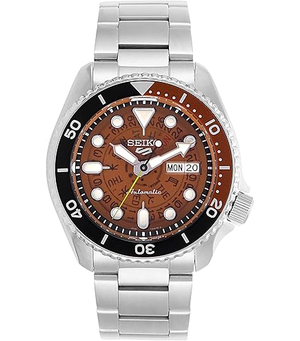 Buy Seiko Stainless Steel Analogue Orange Dial Men Watch-Srpk35K1