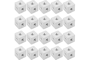 YINETTECH 20 szt. złącze sześcienne M3 profil aluminiowy sześciokątny kwadratowy blok mocujący do stałego oświetlenia blachy akrylowej 10 x 10 x 10 mm