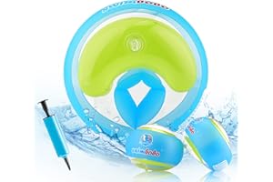 SANOTO Brassard Enfant 1-4 Ans, Brassard Bebe Brassard Piscine Enfant 2 Ans, Système de Sécurité Indépendant a Trois Chambres pour Enfants Poids Corporel de 6 à 20 kg