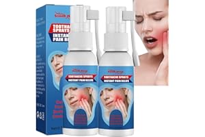 RUOJIAR 2pcs Toothache Relieving Spray,Toothache Relief Spray,Oral Care Spray,Instant Teeth Treatment Relief Toothache Sprays,Toothache Care Spray,Freshen Breath and Improve Oral Health,Dental Pain Relief