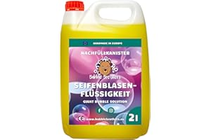 Bubble Brothers Liquido per bolle di sapone, 2 litri, per bolle di sapone giganti e normali bolle di sapone, bottiglia di ricarica da 2 litri, XXL, per bolle di sapone colorate