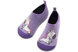 Torotto Zapatillas para Niños y Niñas, Zapatillas Ligeras Antideslizantes, Zapatos Descalzos para Aprender, Gris, Big Kid