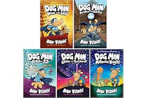 Dog Man Series 6-10 Collection 5 Books Set By Dav Pelkey (Brawl of the Wild, For Whom the Ball Rolls, Fetch-22, Grime and Punishment, Mothering Heights)