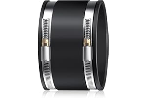 WUISOLQP 100mm Manchon Caoutchouc Tuyau Ø 100 mm Raccord flexible en caoutchouc avec deux colliers en acier inoxydable pour ventilateur tubulaire, filtre à charbon, tuyau rigide, tuyau en acier