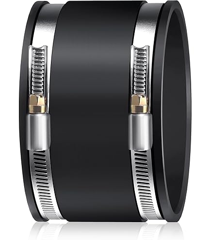 Manchon Souple Caoutchouc 100 Mm Avec Colliers Inox - Raccord Flexible Pour Tuyaux, Ventilateur, Filtration