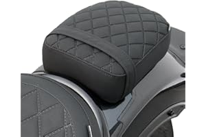 FAYEDENICY Cruiser Replacement Seats for Rebel CMX CM 1100 CMX1100 CM1100 2021 2022 2023 Front Driver Cushion Saddle Pad Rear Passenger Seat Covers, Rebel1100 Soft Leather Seat Cushions (Rear-Black)