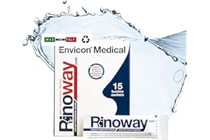 Rinoway® Sali Isotonici per Lavaggi Nasali 0,9% - Polvere per Irrigazione Nasale - 15 Bustine da 2,25 g - Decongestionante Nasale per Respirare Meglio dal Naso e Alleviare il Raffreddore - Envicon®