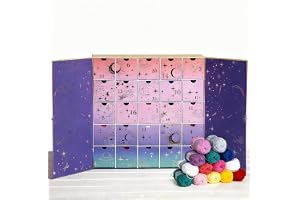 Crochet Society adventskalender 2025, 25 dagar med virkade projekt med självstudier, med garn och mönster, gör-det-själv hantverk jul nedräkningsbox med handledning för hantverksälskare