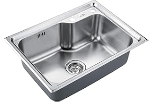 Auralum Evier Cuisine inox 55x44cm (argenté)