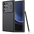 Nillkin Polycarbonate Galaxy S24 Ultra Case,Camshield Pro for Samsung Galaxy S24 Ultra Case with Slide Camera Cover,S24 Ultra 5G Slim Case Phone Case 2024 6.8'' (Black)