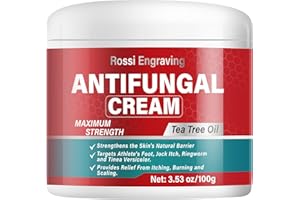 ROSSI ENGRAVING Antifungal Cream - 100g Soothing Cream for Athlete's Foot, Jock Itch Relief - Soothes Itchy, Irritated Skin for Body & Feet