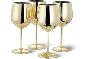 OS Oak & Steel ENGLAND Verres À Vin Élégants En Acier Inoxydable (Or)