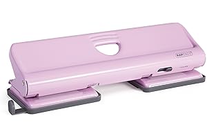 Rapesco 1347 Perforadora Metálica de 4 Agujeros 720, Capacidad para 22 Hojas, Rosa