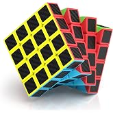 ROXENDA 4x4 Speed Cube, Magic Cube 4x4x4 Super-Durable Carbon Fiber Label with Vivid Colors (4x4x4)
