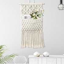 Mkono Cestini Portaoggetti In Macramè Boho Decor Box Fatto A Mano In Tessuto Decorativo Piano Di Lavoro WC Mensola Armadio Organizer Per Camera Da - 5