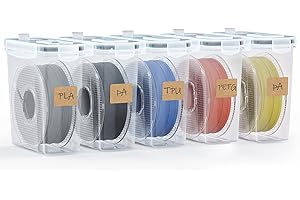 YOOPAI Lot de 5 boîtes de rangement à filament pour impression 3D, étanchéité et protection – Boîte de rangement portable avec déshydratants et étiquette pour la maison et le bureau, étanche et