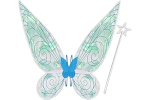 Takmor Ali da Fata, Ali Fata Donna Bambina Ali da Fata Adulto Donna per Carnevale Compleanno Halloween Natale Gioco di Ruolo Festa a Tema Comic con