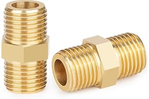 oumuik Doppelnippel 1/4 Zoll Gewindefittings Doppelnippel beidseitiges eignet sich für Sanitär, Zentralheizung, Warm- und Kaltwasserversorgung, Klimaanlagen und Solaranlagen etc