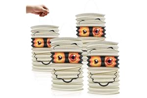 BLUELVES Dekoracyjne papierowe latarnie na Halloween, na Halloween, do zawieszenia, motyw: pająk, dynia, składane, papierowe latarnie na imprezę, do użytku na zewnątrz, do dekoracji wnętrz, dla chłopców, dziewczynek, dzieci