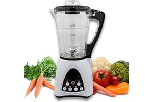 BEST DIRECT MULTI ROBOT Soupière électrique, Multifonction Blender Smoothie Maker, 1700 ml, Remuer, fouetter et cuisiner, puissant processeur alimentaire ultra-compact, Idéal pour les soupes, 6 programmes