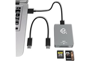 BAWANFA PRO Lecteur CFexpress Type A, USB 3.2 Gen 2 10Gpbs,compatible avec CFexpress Type A/SD, lecteur de carte CFexpress portable en aluminium à double emplacement prenant en charge Windows/Android/Mac OS/Linux