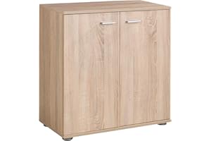 Home4You Kommode mit 2 Türen - Eiche Sonoma - 71 cm breit - Sideboard Mehrzweckschrank
