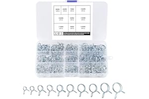 JINTANG 150 Pcs collier de serrage inox,5-14mm collier de serrage métallique collier durite,collier serflex inox serrage Réglable,Pour Voitures, Motos, Scooters, VTT (10 tailles)