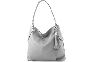 modamoda de - T185 - ital. Damen Schultertasche aus Leder