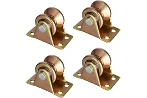 KCNOFNC 4 poleas de acero para cuerdas de 6 mm, con 2 rodamientos de bolas