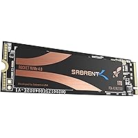 SABRENT SSD 1TB, SSD interno, Rocket SSD NVMe PCIe 4.0 M.2 2280, Disco a stato solido a massime prestazioni, Gen 4, per PS5, 
