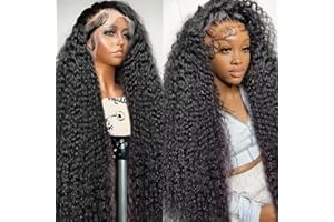 VIPBEAUTY Deep Wave Lace Front Wigs Human Hair Wigs for Women 200% Density 13x6 Hd Transparent Water Wave Lace Wigs Human Hair Pre Plucked with Baby Hair Bleaching Knot 26inch