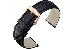 ANNEFIT Cinturino 16mm 18mm 19mm 20mm 22mm Imbottito Pelle, Cinturini di Ricambio a Sgancio Rapido per Uomo e Donna