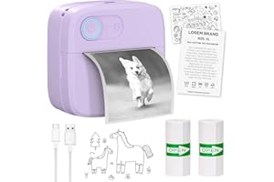YMEDSUM Mini Thermal Printer, Portable Sticker Printer for Phone, Bluetooth Inkless Printers Compatible with Android and iOS, Birthday Gift Label Maker for Girls Printing Photos,Lists,Memo,QR Codes