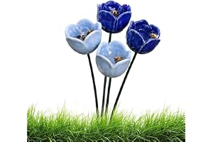 Bikoppar Vatten,4 Blommor Keramik Dekoration - Bi Dricksstation | för TrädBakLandskapsarkitektur Park Ute Fjärilsmatning TrädUtomhus
