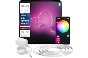 Philips Hue Indoor 3m Smart LED Solo Lightstrip Basis-Set, 1er-Pack, indirekte Beleuchtung mit der Hue App steuerbar, LED Streifen funktioniert mit Alexa, Google Assistant und Apple HomeKit