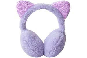 FIHDIOPO Ear Muffs Women Girls Earmuffs Winter Accessories Fluffy Plush Adjustable Adults Outdoor Thermal Ear Warmer Skiing Running Ears Covers Protector from Wind Cold Gift for Girls Ladies